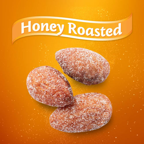 16Oz, 1 (Pack 2) Blue Diamond Almonds Honey Roasted Snack Almonds, Party Salty Snack, Plant-Based Protein and Fiber