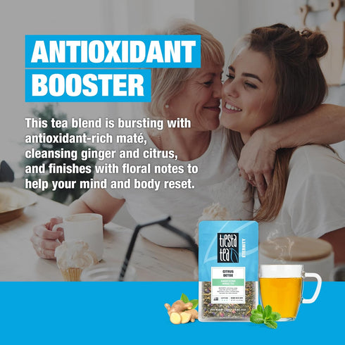 Tiesta Tea Ginger Citrus Herbal Loose Leaf Tea, Caffeine-Free Lemon Ginger with Mint & Chamomile, 1.2 Ounce