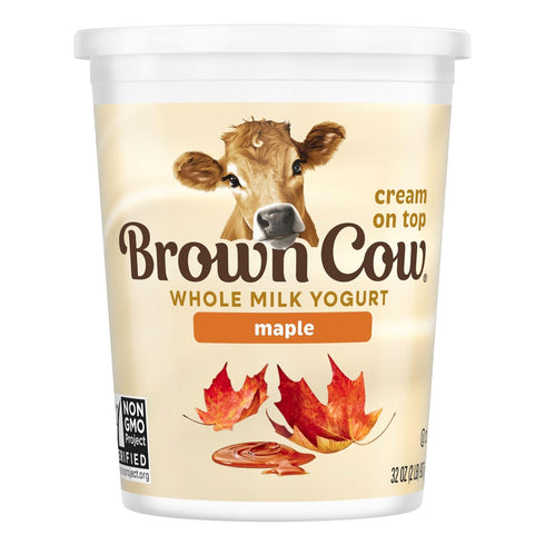 Brown Cow Cream Top Maple Whole Milk Yogurt, 32 oz. Carton - Creamy, Delicious