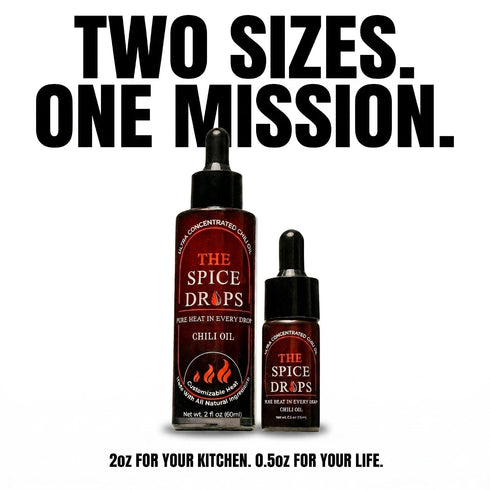 0.5 oz The Spice Drops Ultra-Concentrated Chili Oil | Flavor-Neutral Heat | Precision Dropper | Carolina Reaper Ghost