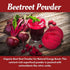 114 100% Beetroot Powder g | Pure Raw Red Beetroot Superfood for Drinks, Juice, Recipes| Vegan, Non GMO, Gluten Free.