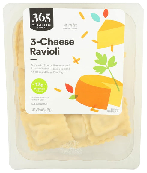 365 by Whole Foods Market Three Cheese Ravioli, 9 OZ