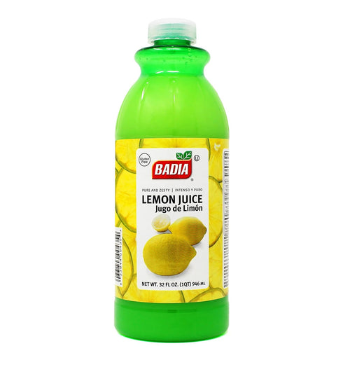 Badia Lemon Juice, 32 fl oz Natural Citrus Flavor for Cooking, Baking,
