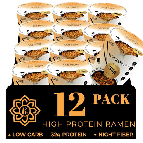 KLDSCP Protein Ramen Instant Noodles Soup Spicy Beef Flavor, 32g High Plant-Based
