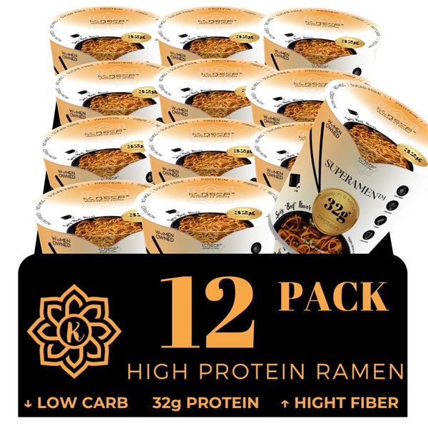 KLDSCP Protein Ramen Instant Noodles Soup Spicy Beef Flavor, 32g High Plant-Based