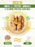 2LB 90% NatureBliss Raw Walnut Halves & Pieces, Premium Skin-On Walnuts, Whole Halves & Vacuum-Sealed for Freshness