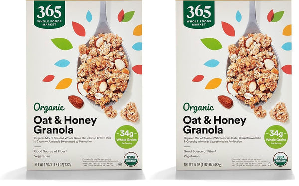 365 by Whole Foods Market, Organic Oat & Honey Granola, 17 Ounce