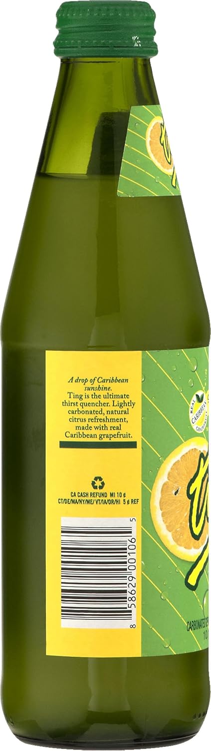 Generic 10.14 oz Pack 6 Ting Sparkling Jamaican Grapefruit Flavored Beverage, Bottles