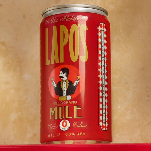 8.4 OZ, 12 Pack Lapo's Pomegranate Mule, Non Alcoholic Drink & Mocktail, Lemon, Wildflower Honey, Rosemary & Ginger