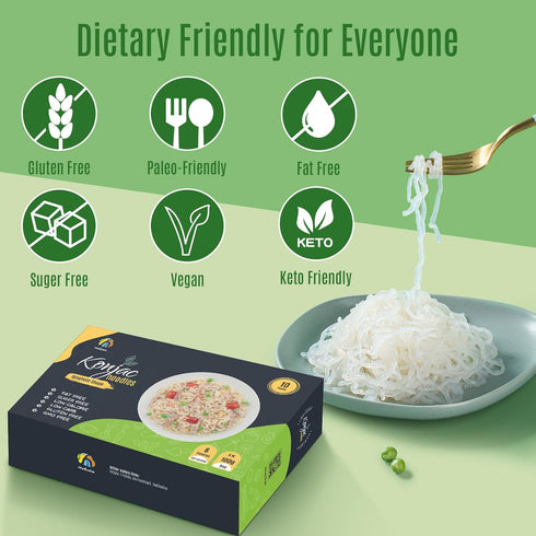 10 Packs 0 Hethstia Konjac Noodles, Shirataki Spaghetti Low Carb, Low Calorie, Ready to Eat Konjac Pasta Keto