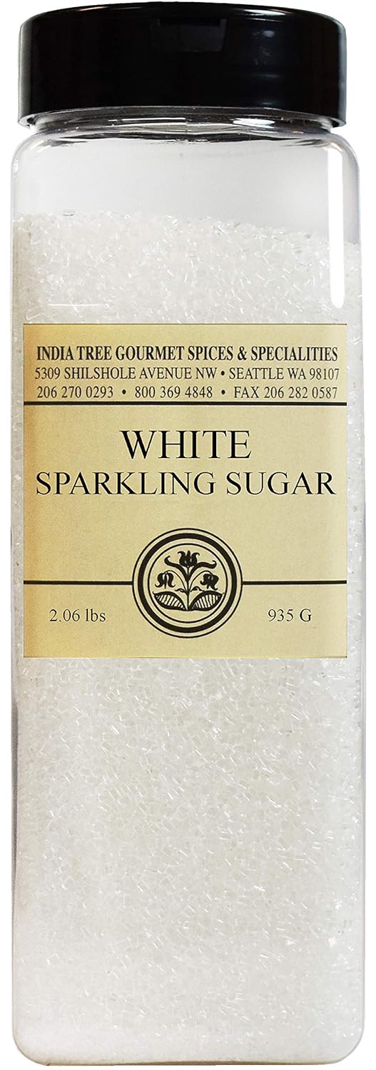 India Tree White Sparkling Sugar, 33 oz | Decorating Sugar for Baking,