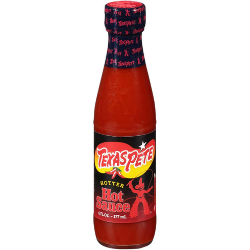 T W Garner New Texas Pete Hotter Hot Sauce, 6 Ounce - 12 per case.