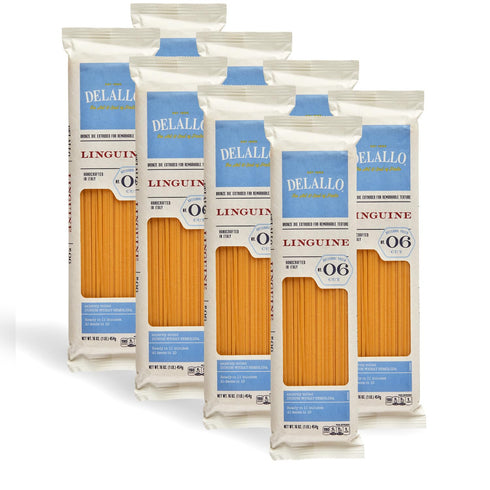 DeLallo Linguine Pasta, Made in Italy, Bronze Cut, Made with Only 100%