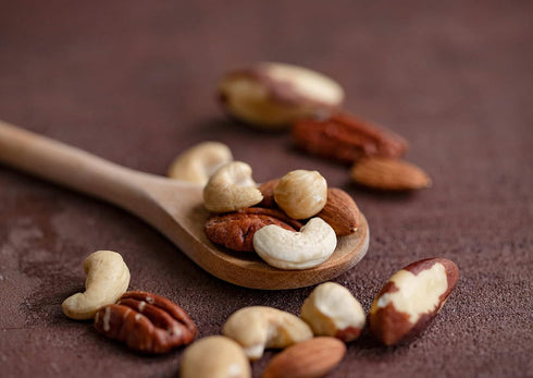 1 Food to Live Organic Deluxe Unsalted Nuts Mix, Pound A Blend of Dry Roasted Organic Raw Pecans, Cashews, Hazelnuts