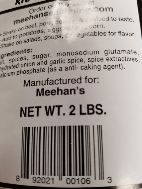 Meehan's Rib Eye Seasoning, 2 Pound Bulk Package