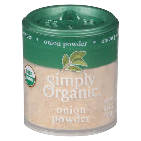 Simply Organic Onion, White Powder, Certified Organic, Kosher, Mini Spices | 0.74