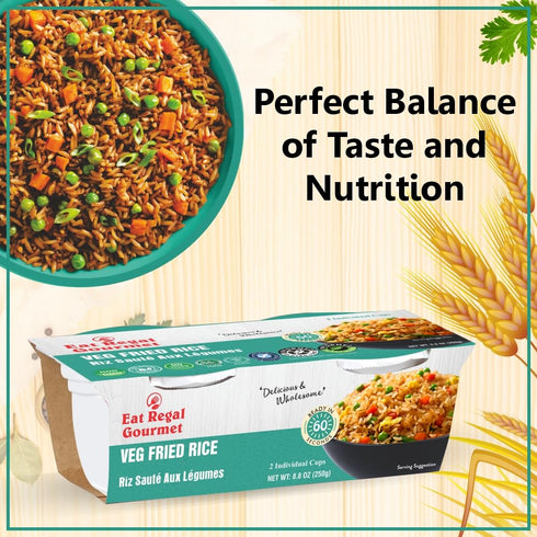 2 60 (Pack 8, Eat Regal Flavored Rice, Individual Cups, Ready in Seconds of Vegetable Fried Rice)