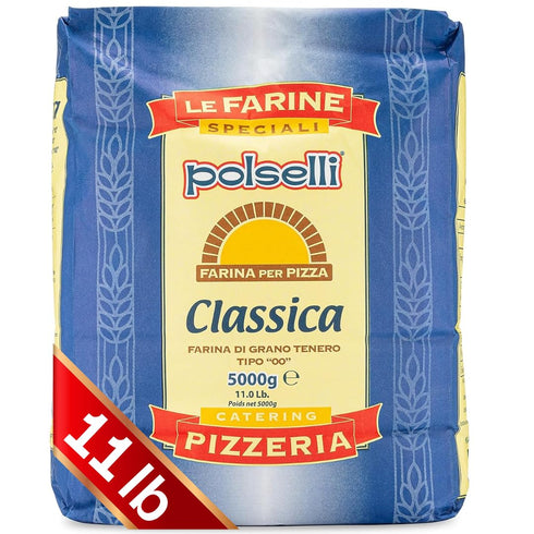 POLSELLI Classica, Tipo "00" Double Zero Flour Extra Fine, 11 lbs (5