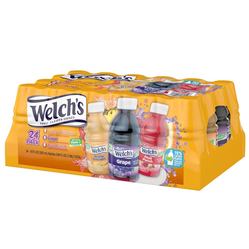 Ready Set Gourmet Pack 2 Pack (10oz 24pk Welch's Variety - Orange Pineapple, Grape and Fruit Punch - No Preservatives