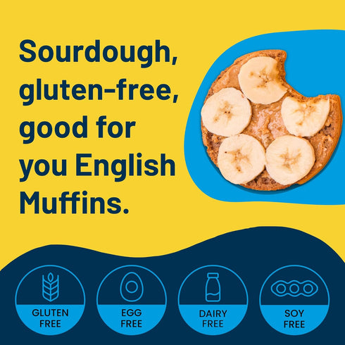 PACHA 13 OZ Buckwheat English Muffins: Original - Certified Organic, Gluten-Free, Vegan, Sprouted, Sandwich Bun, Burger