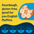 PACHA 13 OZ Buckwheat English Muffins: Original - Certified Organic, Gluten-Free, Vegan, Sprouted, Sandwich Bun, Burger