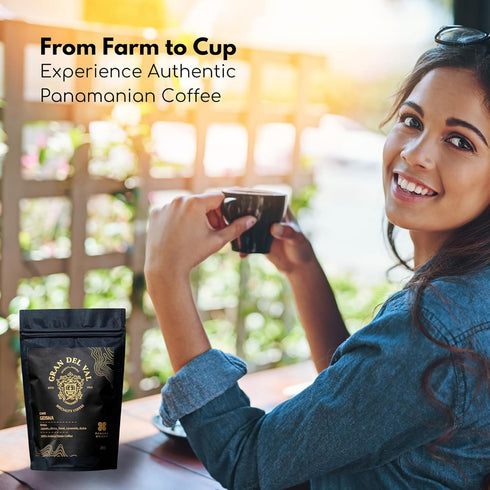 Gran Del Val Geisha Coffee Whole Beans - Panamanian Fresh Geisha Washed Coffee Beans - Panama Coffee Souvenier