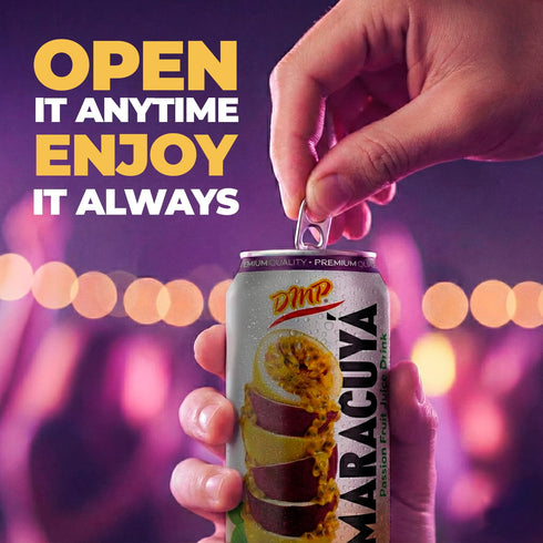 16.57 Oz, 12-Pack De Mi Pais Passion Fruit-maracuya Juice with Pulp, Premium Quality, Refreshing Fruit Beverage, Canned