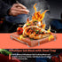 8x8x1 ZK Himalayan Salt Cooking Block Plate with Steel Tray Holder- Food Grade Rock Salt for Grilling, Cutting