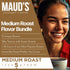 54 100% Maud's Salted Caramel, Sweet Hazelnut & Cinnamon Roll Flavored Pods Bundle, ct, Medium Roast Flavored Coffee