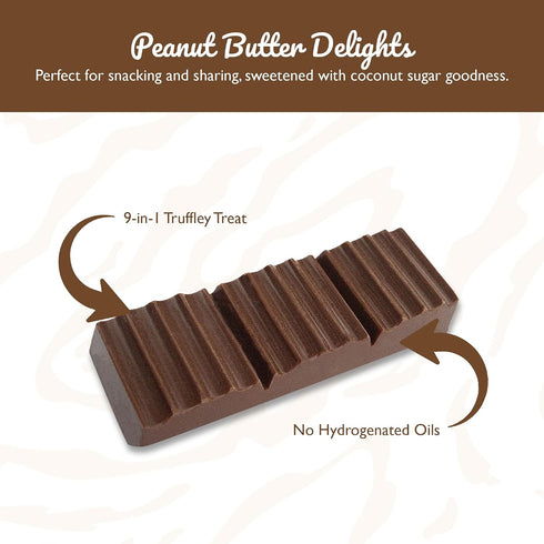 1.38 Oz 12 Pack, Missy J's Organic Carob Peanut Butter Truffley Treats Made with Coconut Sugar, Vegan, Gluten
