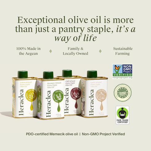 5.9oz Heraclea - Lemon Infused - Extra Virgin Olive Oil - Organic Olive Oil - Extra Virgin - Cold Pressed - Polyphenol