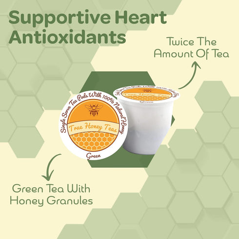 (12) Honey Infused Green Single Serve Tea