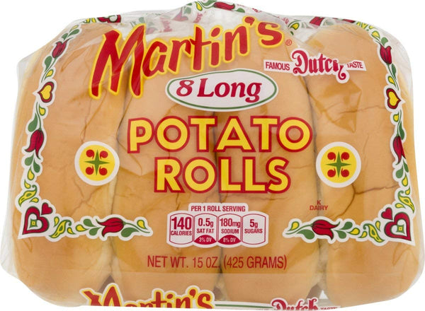 Martin's Famous Pastry Shoppe, Inc. Martin's Famous Pastry Potato Long Rolls- 15 oz. Bag (3 Bags)