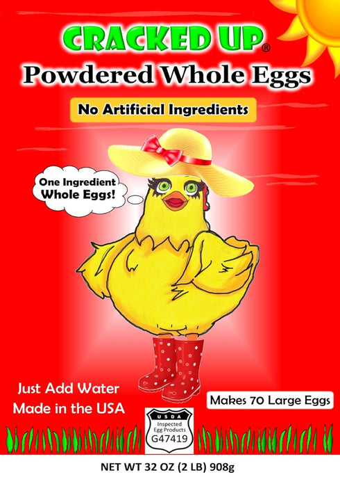 Cinnamonster 2 lbs (32 OZ), 70 1 Mylar Bag with Oxygen Absorber for Long Shelf-Life, Servings, Cage-Free Powdered Eggs