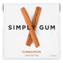 Simply Gum | Cinnamon | Plant-Based Chewing Gum | Pack of Six (90 Pieces Total) | Synthetic Free, Aspartame Free,