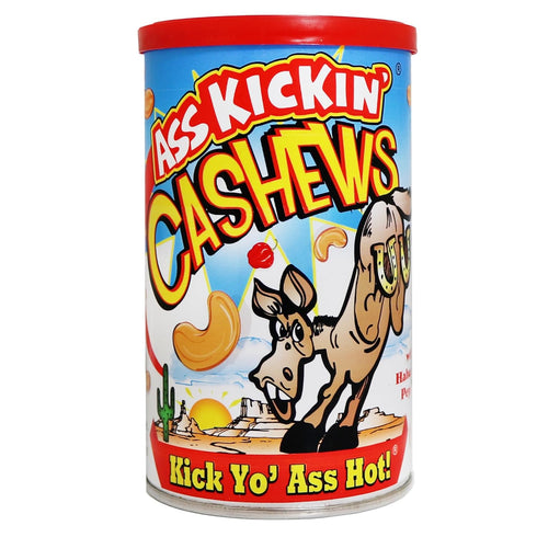 ASSKICKIN' Roasted Hot & Spicy Cashews - Habanero Flavored Spicy Nuts 6oz.