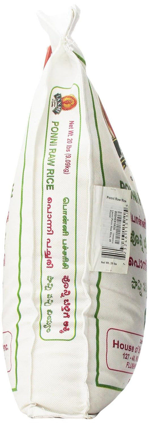 Laxmi 20 Ponni Raw Rice, Pound