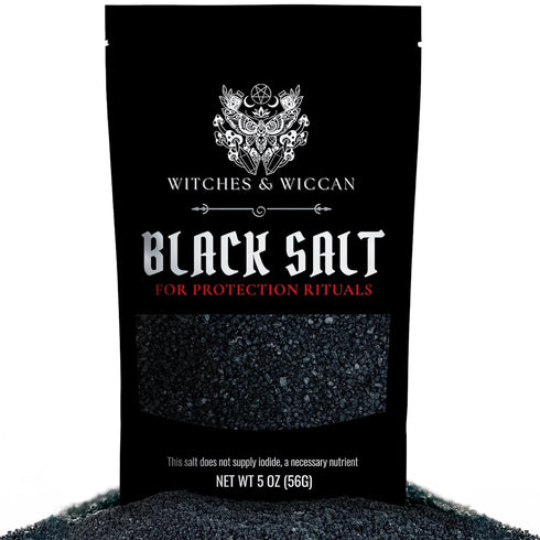 Black Salt for Protection Rituals & Wiccan Spells, Handcrafted Negative Energy Protection