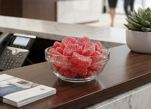 2 lbs Cherry Slices - of Fresh Delicious Sweet Sugar Sanded Chewy Fruity Red Candy Slices