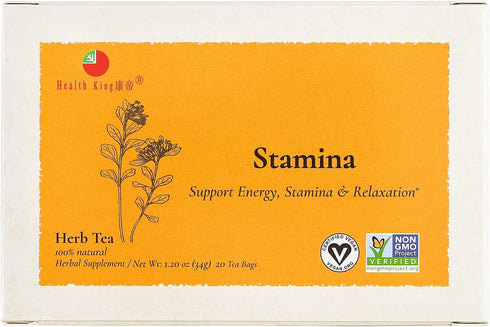 Health King Stamina Herb Tea, 20 Count Box