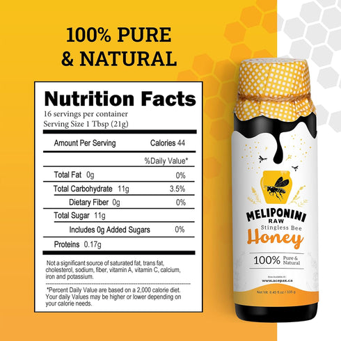 335 Meliponini - Stingless Bee Honey, Antioxidant-Rich & Raw, A Powerful Alternative to Manuka, Tasty, Pure, Sweet