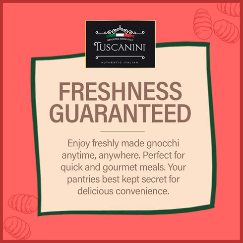 16oz (2 Pack) Tuscanini Gluten Free Potato Gnocchi, | Imported from Italy, Low Fat, Ready in Minutes