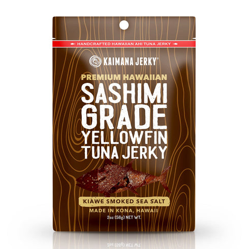 Kaimana Ahi Tuna Jerky Kiawe Smoked Sea Salt 2 Ounce - Soft