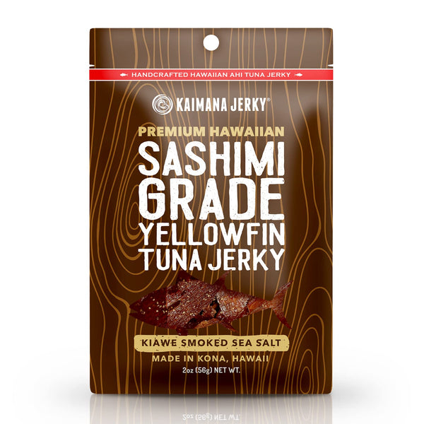 Kaimana Ahi Tuna Jerky Kiawe Smoked Sea Salt 2 Ounce - Soft