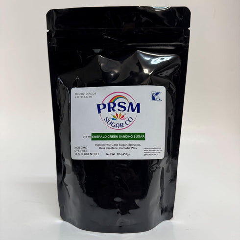 PRSM Sugar Co, LLC PRSM Sugar Co, Emerald Green Special Sanding Sugar, Dye Free, 14 Allergen