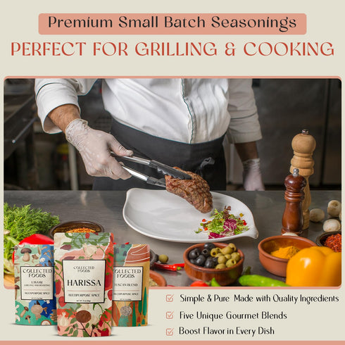 Set 5 Set Set 5: BBQ Rub Gift - Spices Gift in Premium Box - Great Grilling Gift for Mother's Day, Father's Day
