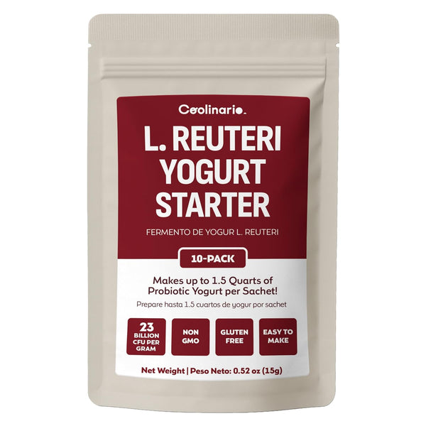 Coolinario L Reuteri Yogurt Starter (10-Pack, 1.5g Sachets) Yogurt Starter Culture with
