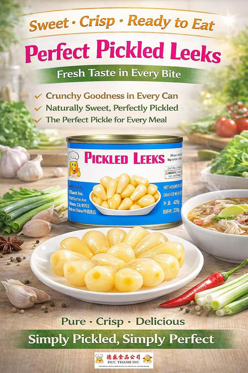 Generic 6.5 oz (185 3 Pack Pickled Leeks - Cu Kieu Ready to Eat Asian Style Pickled Vegetables, Sweet & Tangy Flavor