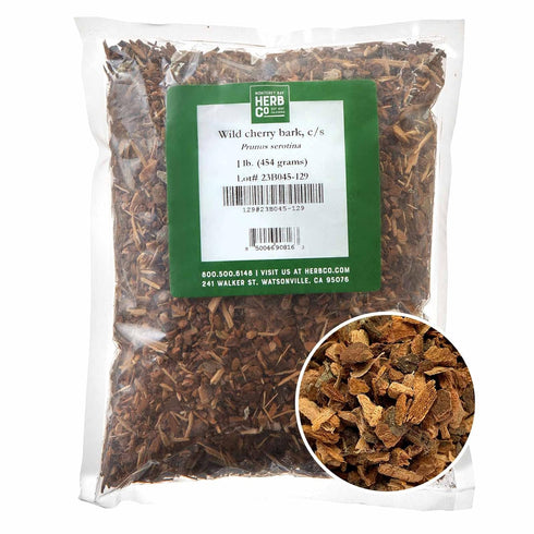 Wild Cherry Bark, by Herb Co, Black Cherry, Mountain Black, Choke, Used