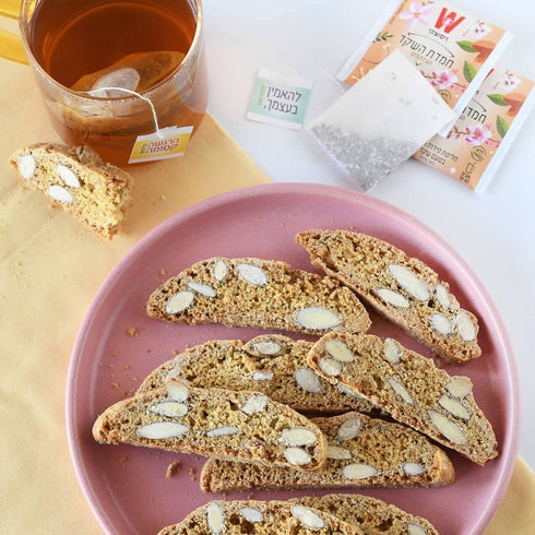 Wissotzky Almond Charm Tea Bags - 4 Pack with 20 Bags Each, Caffeine Free Premium Fruit & Herbal Tea